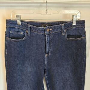 Women's Member's Mark Straight Leg Jeans Size 10 Dark Blue Denim Casual Pants